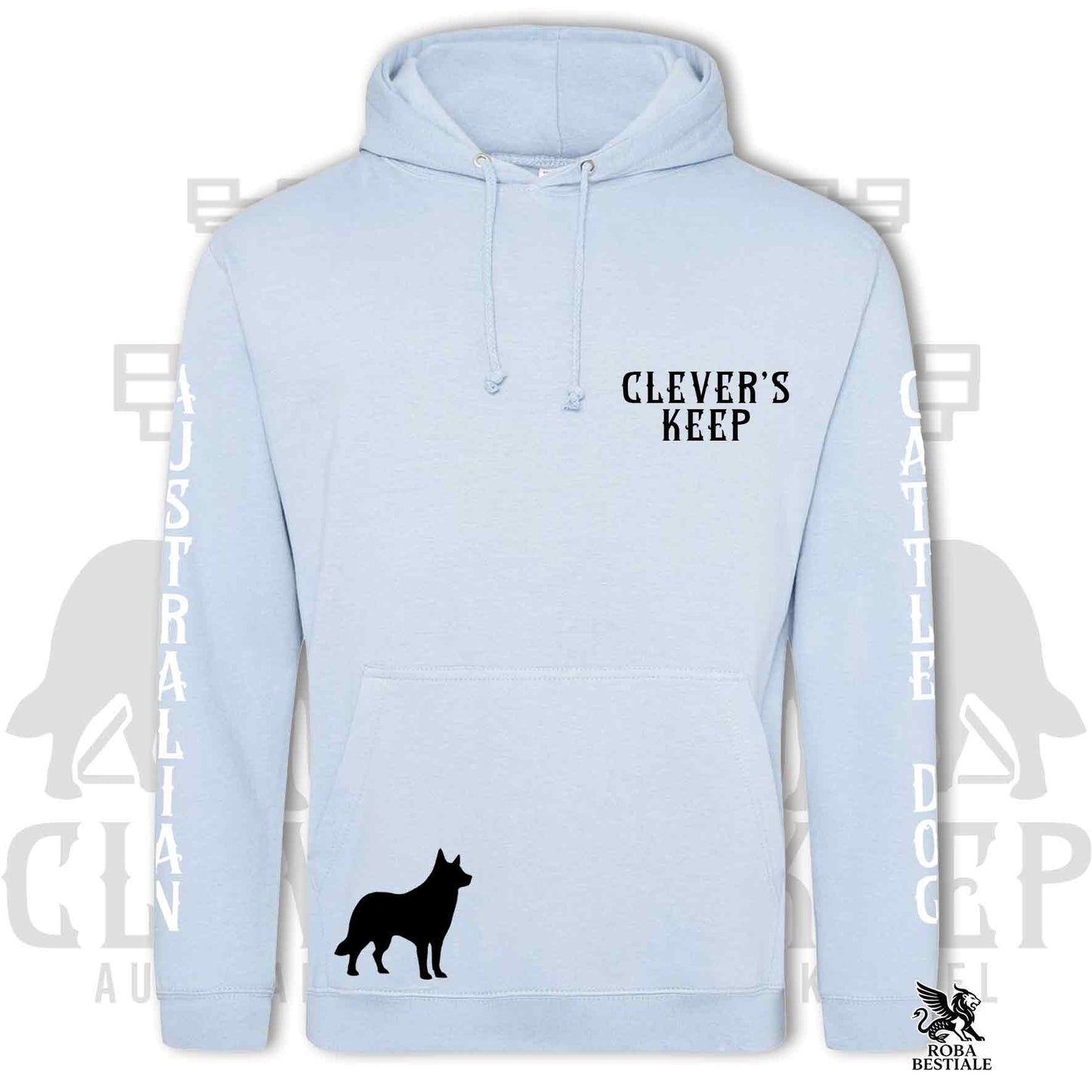 CLEVER'S KEEP Hoodie - BLACK Details - With Hood and Large Pockets, Unisex, in Many Colors! - from XS to 5XL