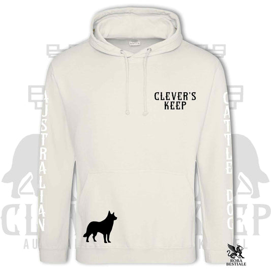 Felpa CLEVER'S KEEP - Dettagli NERI - Con Cappuccio e Tasconi, Unisex, in Tanti Colori! - dalla XS alla 5XL
