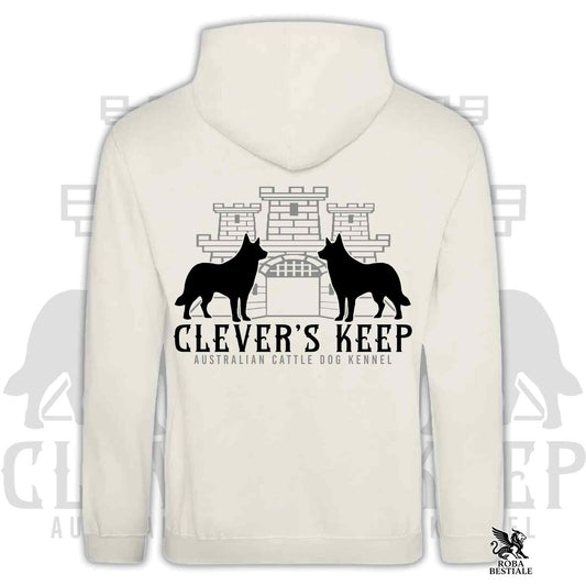 Felpa CLEVER'S KEEP - Dettagli NERI - Con Cappuccio e Tasconi, Unisex, in Tanti Colori! - dalla XS alla 5XL