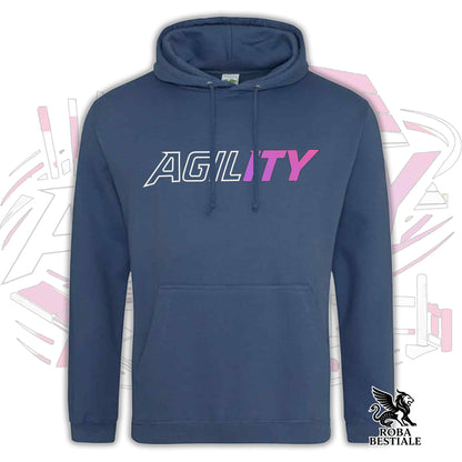 PURE AGILITY Sweatshirt - PINK print - Hooded with Pockets, Unisex, in many colors - from XS to 5XL