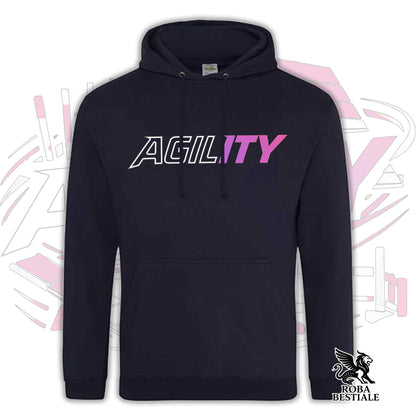 PURE AGILITY Sweatshirt - PINK print - Hooded with Pockets, Unisex, in many colors - from XS to 5XL