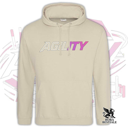PURE AGILITY Sweatshirt - PINK print - Hooded with Pockets, Unisex, in many colors - from XS to 5XL