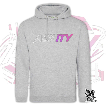 PURE AGILITY Sweatshirt - PINK print - Hooded with Pockets, Unisex, in many colors - from XS to 5XL