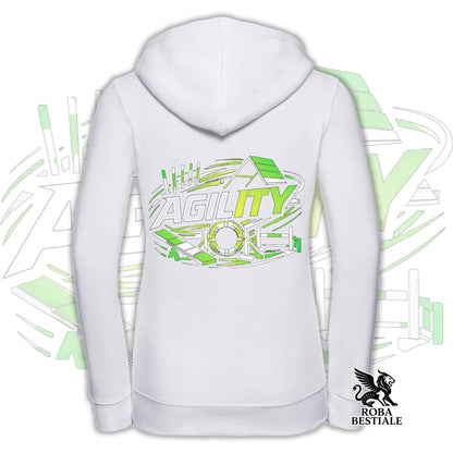 PURE AGILITY Hoodie - GREEN Print - Hooded and Full Zip, Men or Women, in many colors - from XS to 5XL