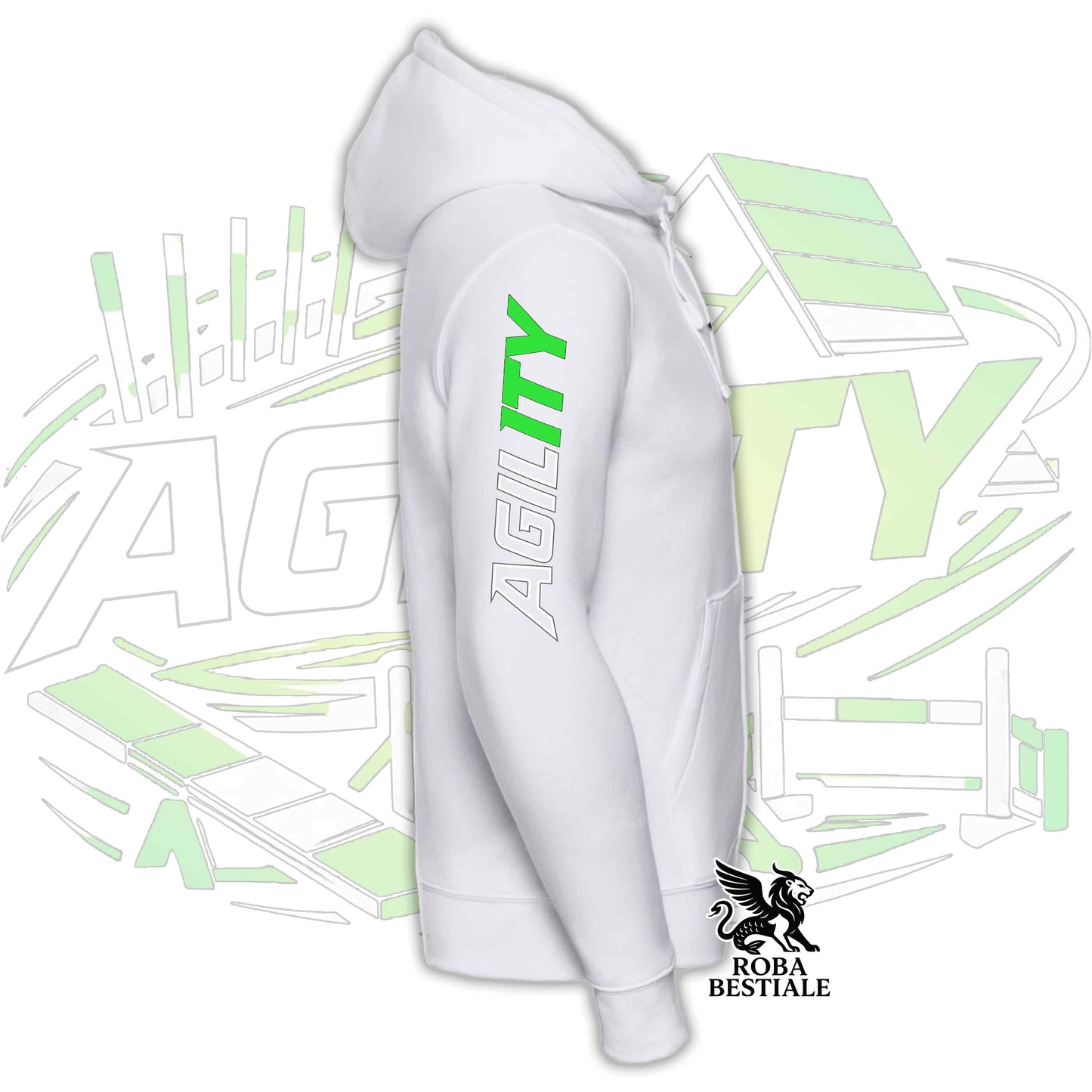 PURE AGILITY Hoodie - GREEN Print - Hooded and Full Zip, Men or Women, in many colors - from XS to 5XL