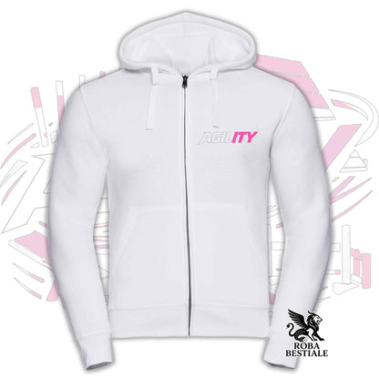 PURE AGILITY Sweatshirt - PINK Print - Hooded and Full Zip, Men or Women, in many colors - from XS to 5XL