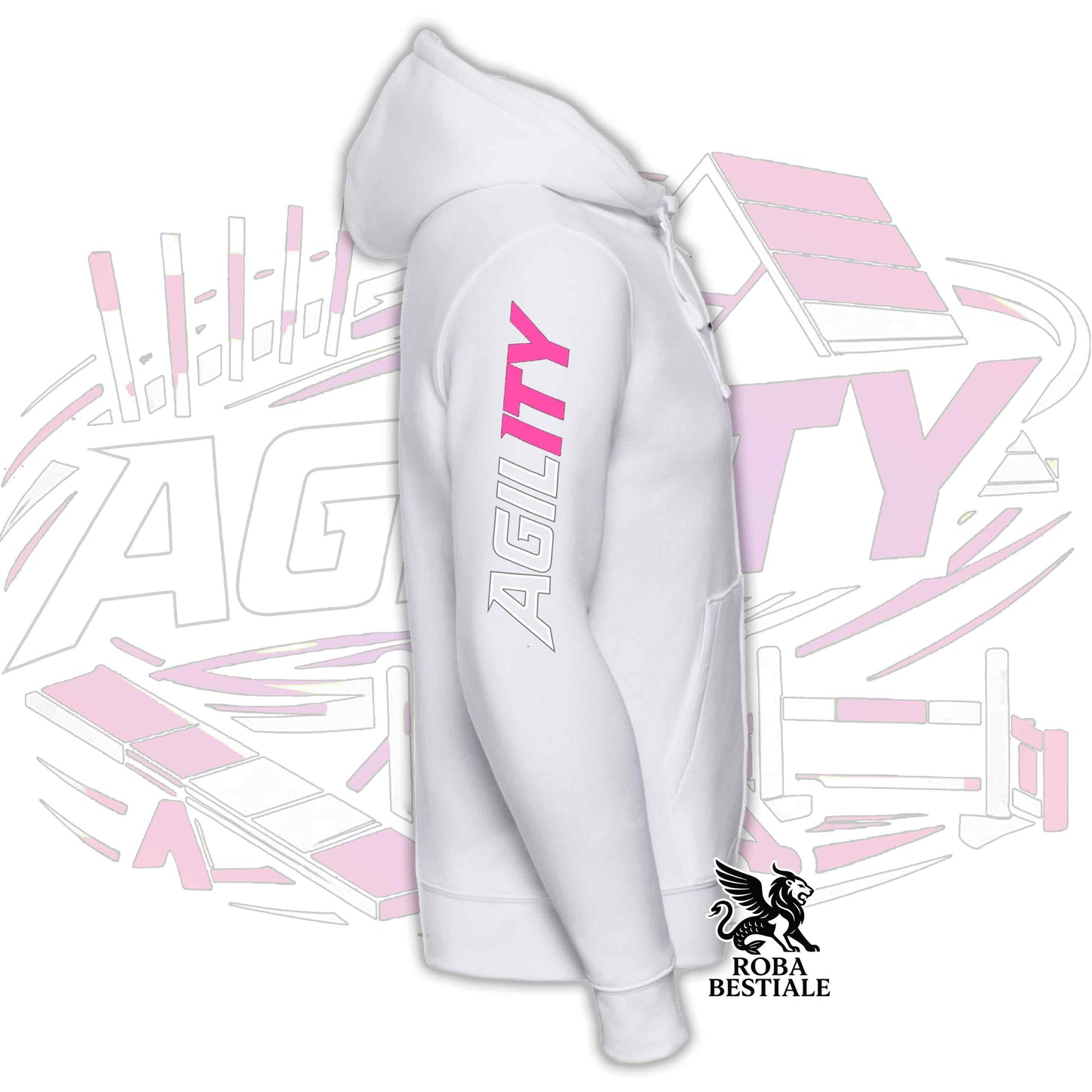 PURE AGILITY Sweatshirt - PINK Print - Hooded and Full Zip, Men or Women, in many colors - from XS to 5XL