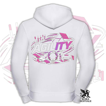 PURE AGILITY Sweatshirt - PINK Print - Hooded and Full Zip, Men or Women, in many colors - from XS to 5XL