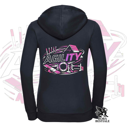 PURE AGILITY Sweatshirt - PINK Print - Hooded and Full Zip, Men or Women, in many colors - from XS to 5XL
