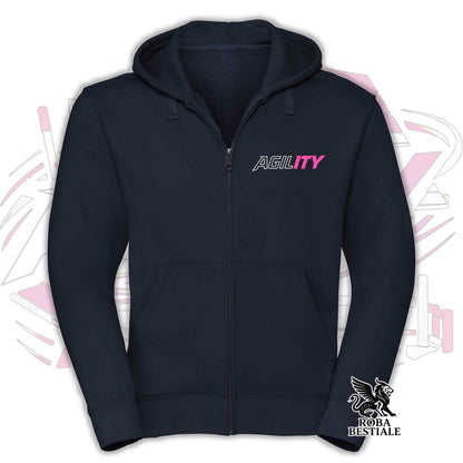PURE AGILITY Sweatshirt - PINK Print - Hooded and Full Zip, Men or Women, in many colors - from XS to 5XL