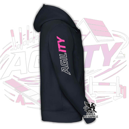 PURE AGILITY Sweatshirt - PINK Print - Hooded and Full Zip, Men or Women, in many colors - from XS to 5XL