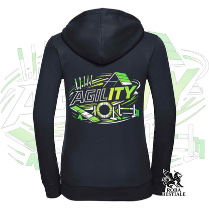 PURE AGILITY Hoodie - GREEN Print - Hooded and Full Zip, Men or Women, in many colors - from XS to 5XL