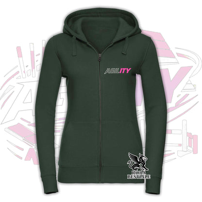 PURE AGILITY Sweatshirt - PINK Print - Hooded and Full Zip, Men or Women, in many colors - from XS to 5XL