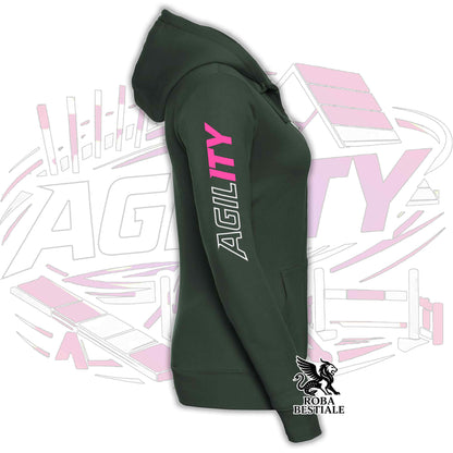 PURE AGILITY Sweatshirt - PINK Print - Hooded and Full Zip, Men or Women, in many colors - from XS to 5XL