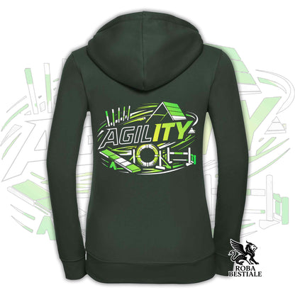 PURE AGILITY Hoodie - GREEN Print - Hooded and Full Zip, Men or Women, in many colors - from XS to 5XL