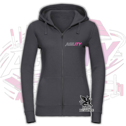 PURE AGILITY Sweatshirt - PINK Print - Hooded and Full Zip, Men or Women, in many colors - from XS to 5XL