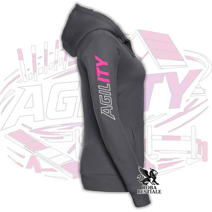 PURE AGILITY Sweatshirt - PINK Print - Hooded and Full Zip, Men or Women, in many colors - from XS to 5XL