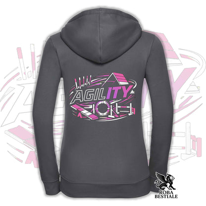 PURE AGILITY Sweatshirt - PINK Print - Hooded and Full Zip, Men or Women, in many colors - from XS to 5XL