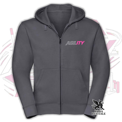 PURE AGILITY Sweatshirt - PINK Print - Hooded and Full Zip, Men or Women, in many colors - from XS to 5XL