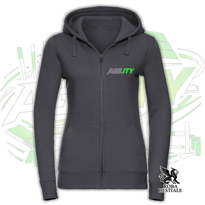 PURE AGILITY Hoodie - GREEN Print - Hooded and Full Zip, Men or Women, in many colors - from XS to 5XL