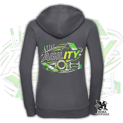 PURE AGILITY Hoodie - GREEN Print - Hooded and Full Zip, Men or Women, in many colors - from XS to 5XL