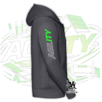 PURE AGILITY Hoodie - GREEN Print - Hooded and Full Zip, Men or Women, in many colors - from XS to 5XL