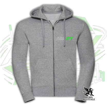 PURE AGILITY Hoodie - GREEN Print - Hooded and Full Zip, Men or Women, in many colors - from XS to 5XL