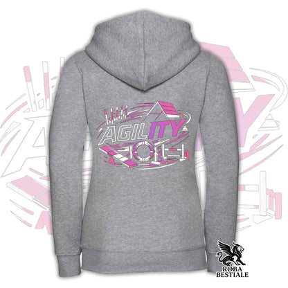 PURE AGILITY Sweatshirt - PINK Print - Hooded and Full Zip, Men or Women, in many colors - from XS to 5XL