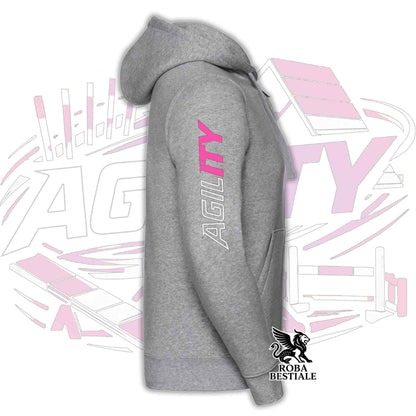 PURE AGILITY Sweatshirt - PINK Print - Hooded and Full Zip, Men or Women, in many colors - from XS to 5XL