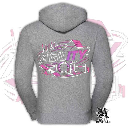PURE AGILITY Sweatshirt - PINK Print - Hooded and Full Zip, Men or Women, in many colors - from XS to 5XL