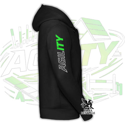 PURE AGILITY Hoodie - GREEN Print - Hooded and Full Zip, Men or Women, in many colors - from XS to 5XL