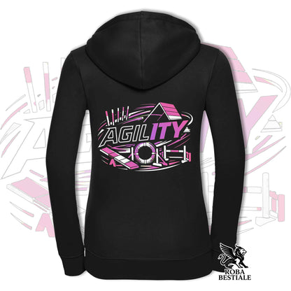 PURE AGILITY Sweatshirt - PINK Print - Hooded and Full Zip, Men or Women, in many colors - from XS to 5XL