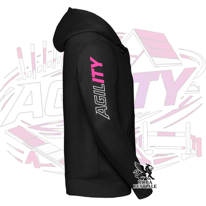 PURE AGILITY Sweatshirt - PINK Print - Hooded and Full Zip, Men or Women, in many colors - from XS to 5XL