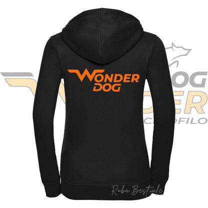 Felpa Invernale WONDERDOG - NERA, FULL ZIP, Con Cappuccio - UOMO o DONNA - dalla XS alla 5XL