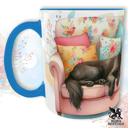 Tazza SOFT LIFE - FLAT COATED RETRIEVER Fegato - In Ceramica, colore a scelta - 330 ml