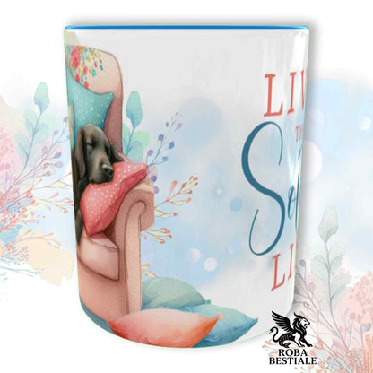 Tazza SOFT LIFE - FLAT COATED RETRIEVER Fegato - In Ceramica, colore a scelta - 330 ml