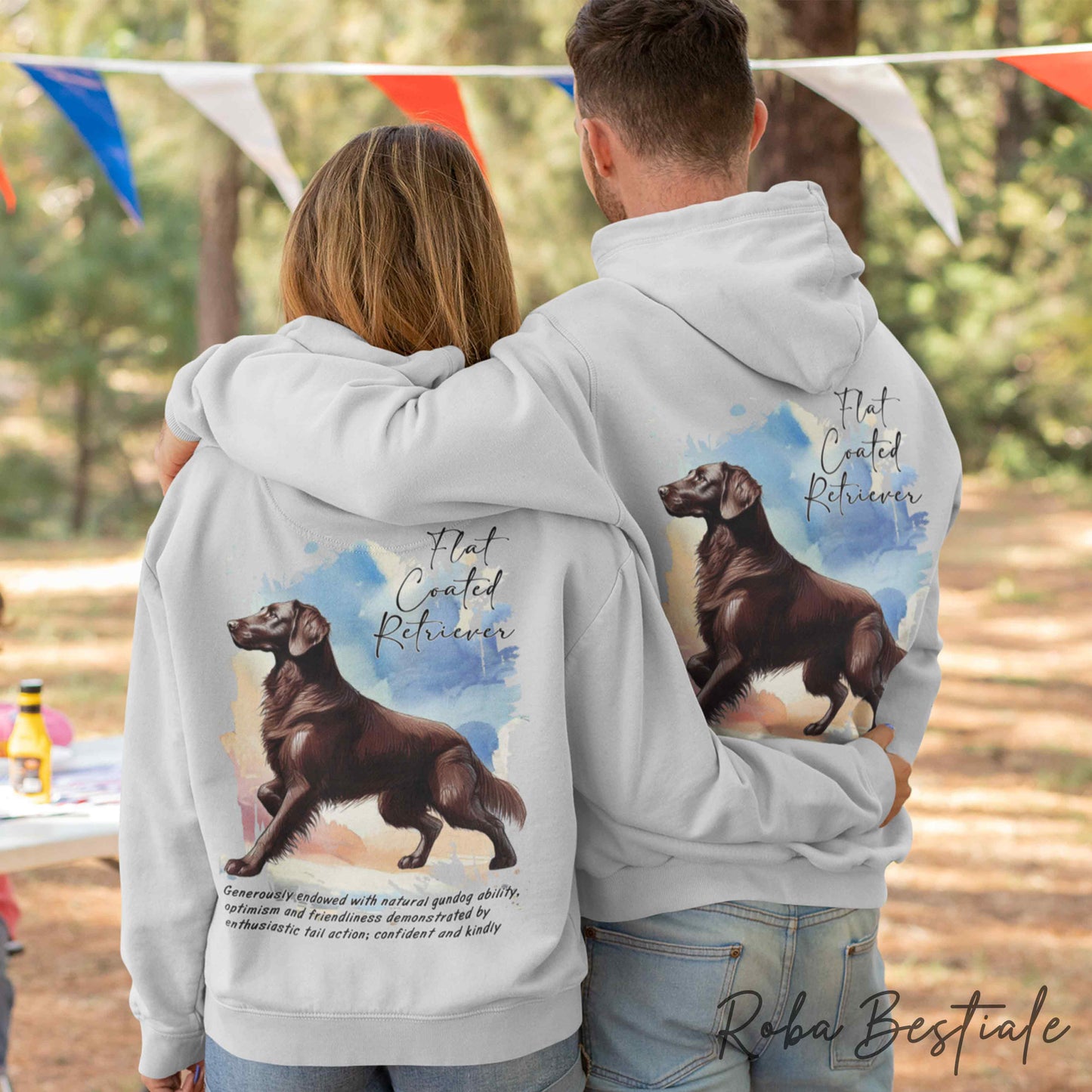 Felpa BEHAVIOR - FLAT COATED RETRIEVER Fegato - Standard FCI - Unisex - Grigia - dalla XS alla 3XL