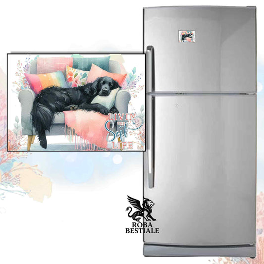 Calamita SOFT LIFE - FLAT COATED RETRIEVER Nero - in MDF - 7x5 cm