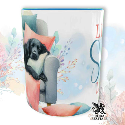 Tazza SOFT LIFE - FLAT COATED RETRIEVER Nero - In Ceramica, colore a scelta - 330 ml