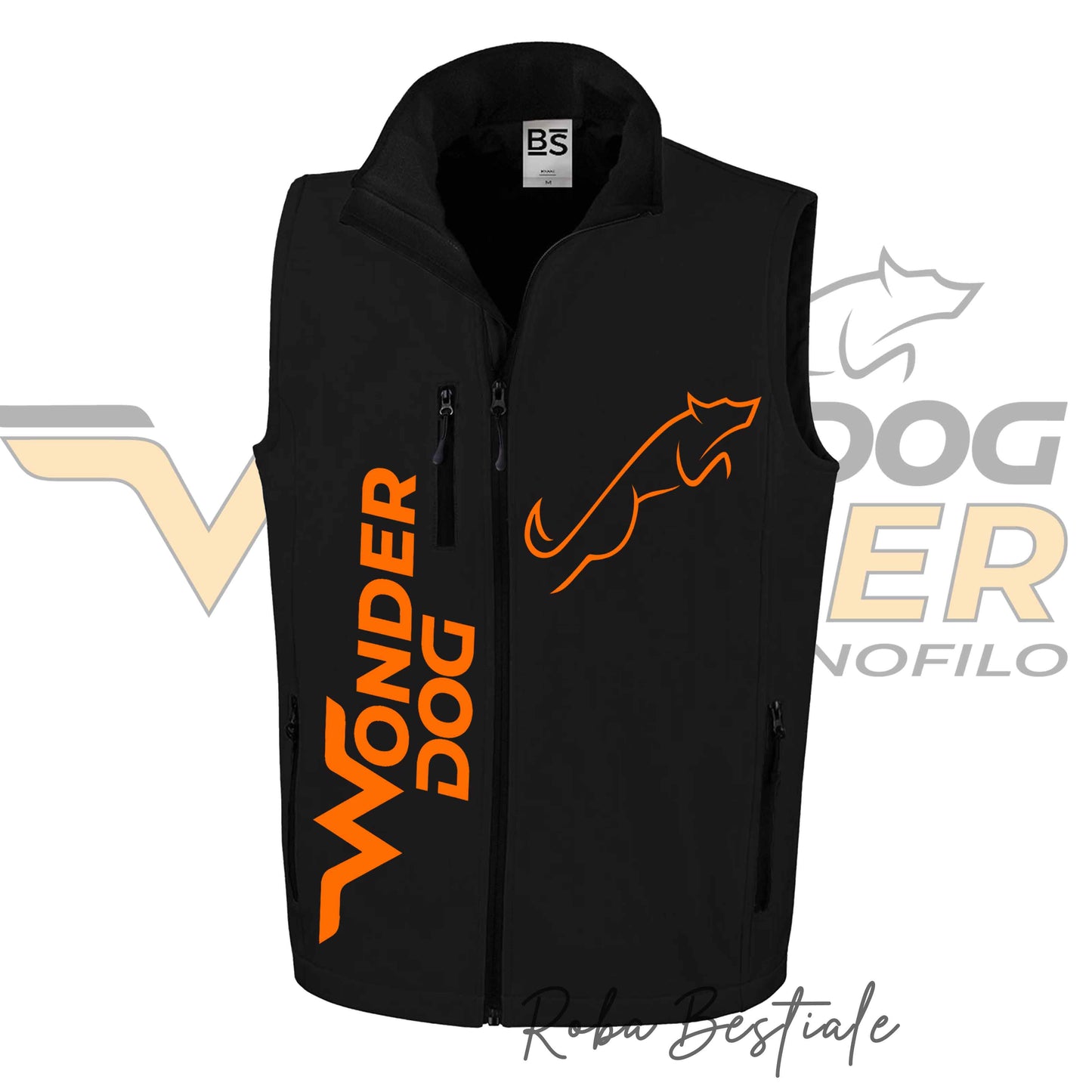 Gilet in SoftShell WONDERDOG - Unisex - Nero dalla XS alla 3XL