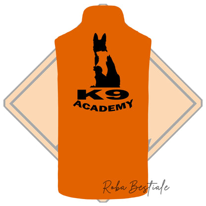 Gilet in SoftShell K9 ACADEMY - Unisex - Nero o Arancione, dalla XS alla 3XL