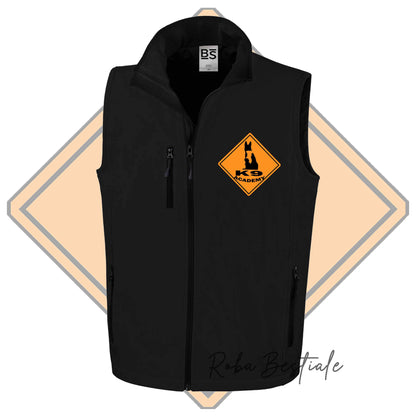 Gilet in SoftShell K9 ACADEMY - Unisex - Nero o Arancione, dalla XS alla 3XL