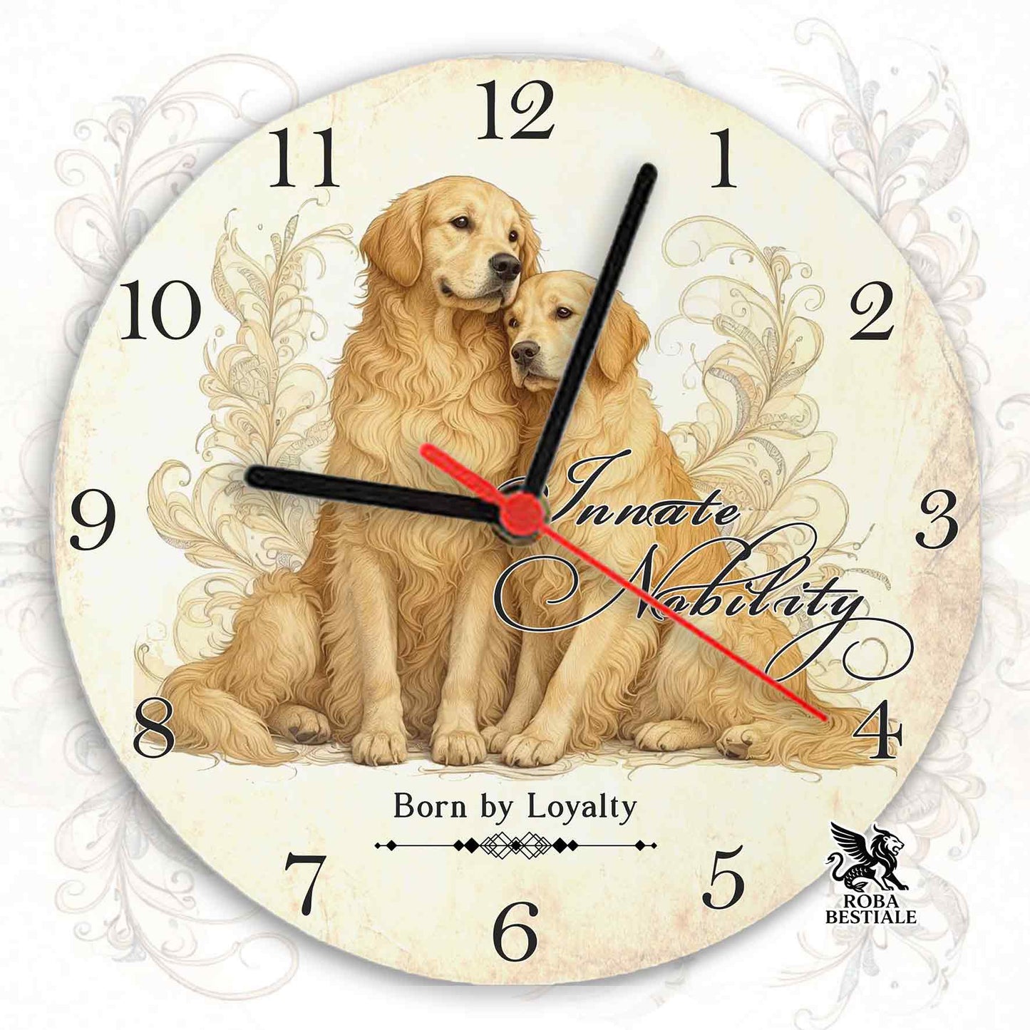 Orologio da Muro NOBILITY - GOLDEN RETRIEVER - in MDF - diametro 20 o 30 cm