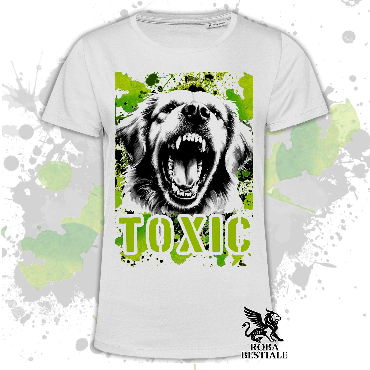 TOXIC T-Shirt - GOLDEN RETRIEVER - White or Beige, Men's or Women's - from XS to 5XL