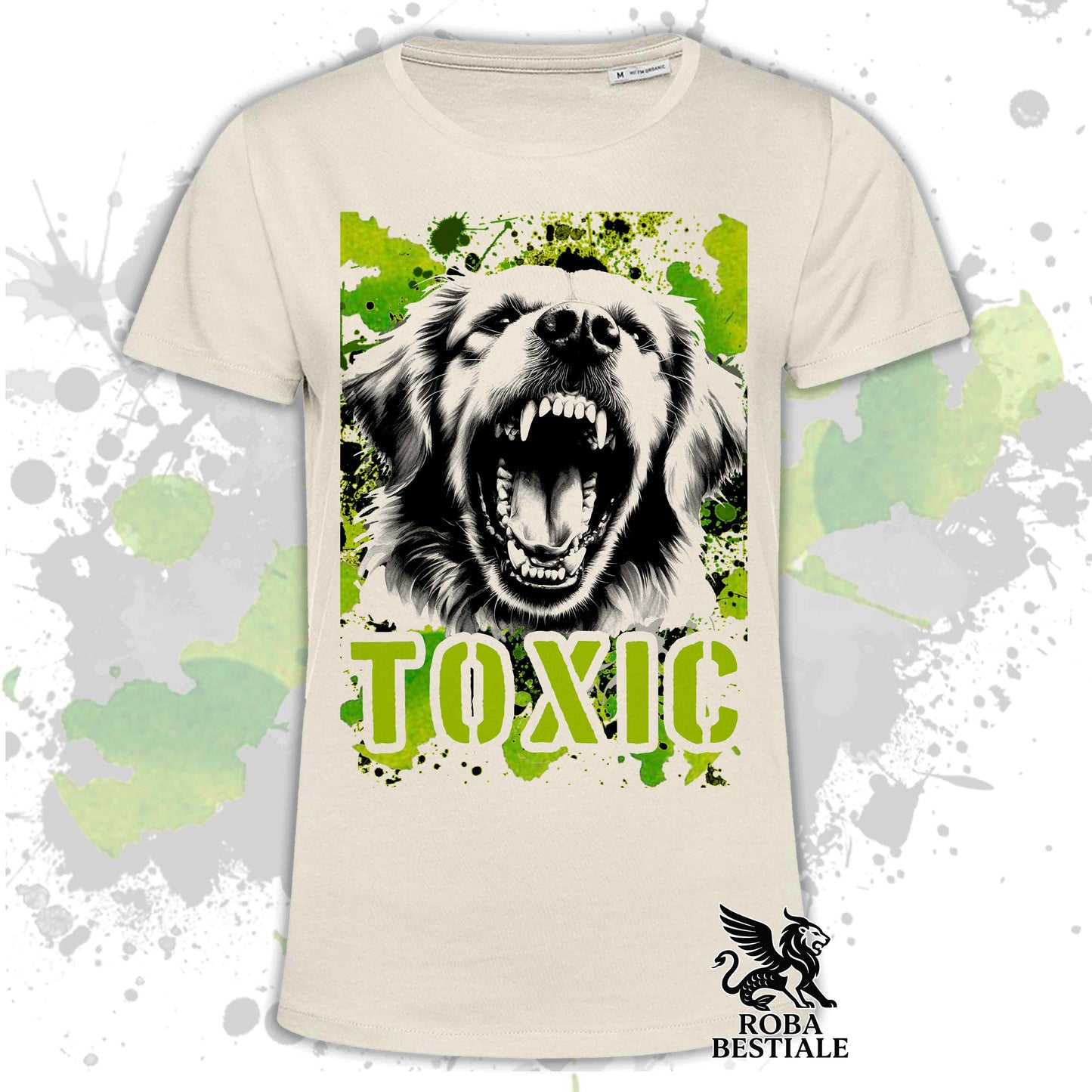 TOXIC T-Shirt - GOLDEN RETRIEVER - White or Beige, Men's or Women's - from XS to 5XL