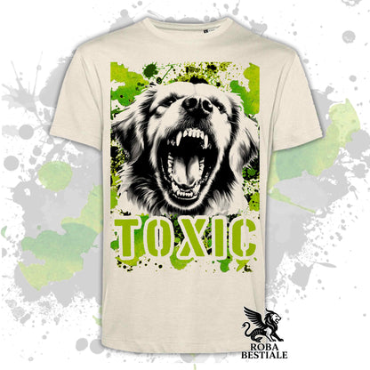 TOXIC T-Shirt - GOLDEN RETRIEVER - White or Beige, Men's or Women's - from XS to 5XL