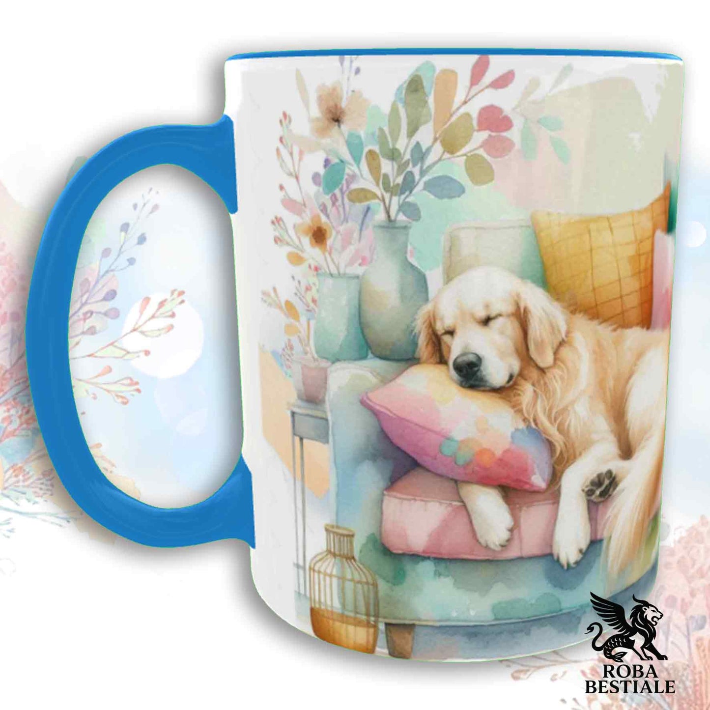 Tazza SOFT LIFE - GOLDEN RETRIEVER - In Ceramica, colore a scelta - 330 ml