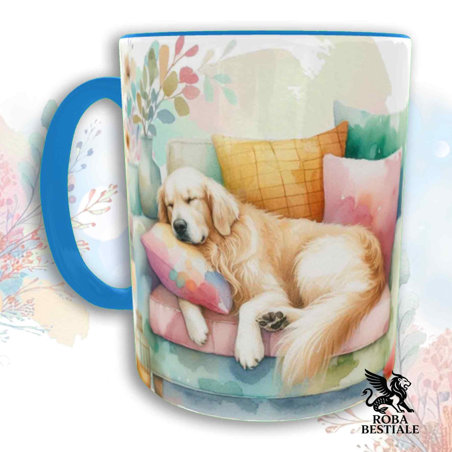 Tazza SOFT LIFE - GOLDEN RETRIEVER - In Ceramica, colore a scelta - 330 ml