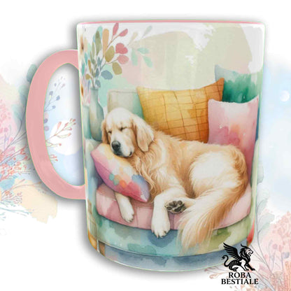 Tazza SOFT LIFE - GOLDEN RETRIEVER - In Ceramica, colore a scelta - 330 ml