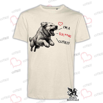 T-Shirt CUTIE - GOLDEN RETRIEVER - White or Beige, for Men or Women - from XS to 5XL